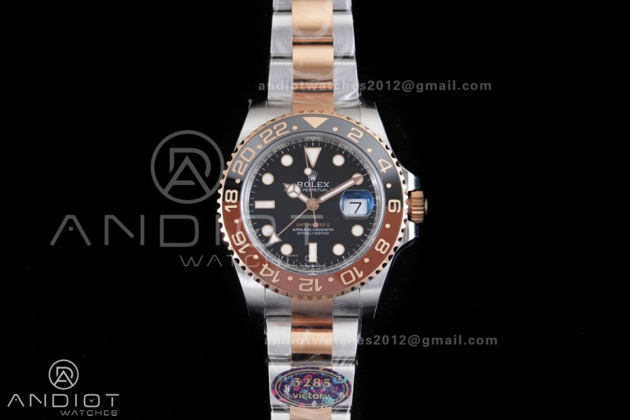 GMT Master II 126711 CHNR 904L SS VF 1:1 Best Edition on SS/RG Bracelet DD3285 CHS