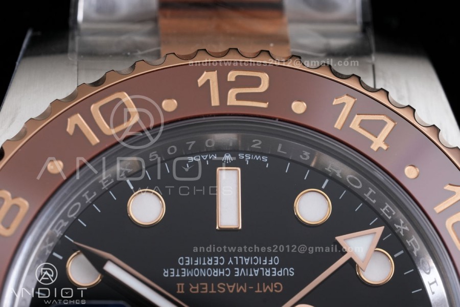 GMT Master II 126711 CHNR 904L SS VF 1:1 Best Edition on SS/RG Bracelet DD3285 CHS