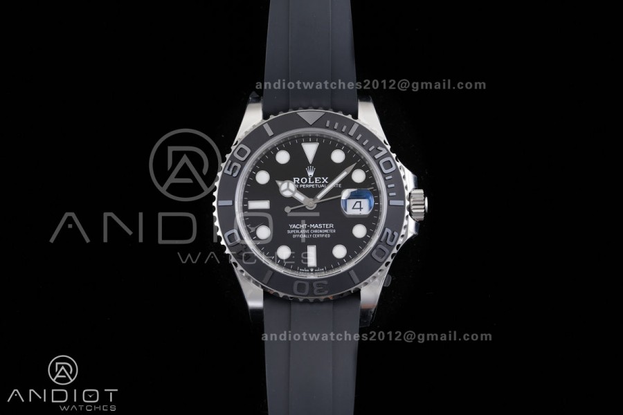 Yacht-Master 42mm 226659 VF 1:1 Best Edition 3D Black Ceramic Bezel on Oysterflex Strap DD3235