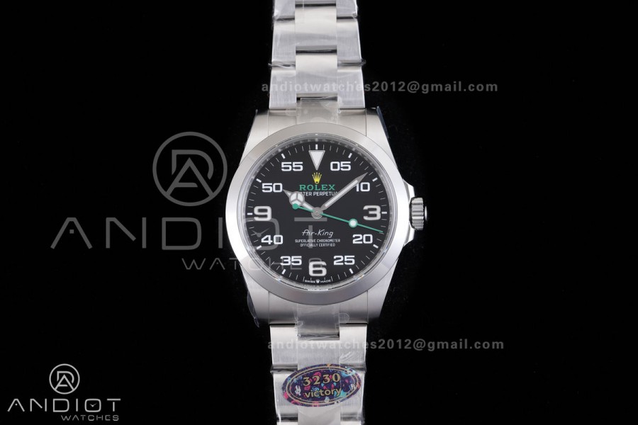 Air-King 126900 VF 1:1 Best Edition 904L Steel Black Dial on SS Bracelet DD3230