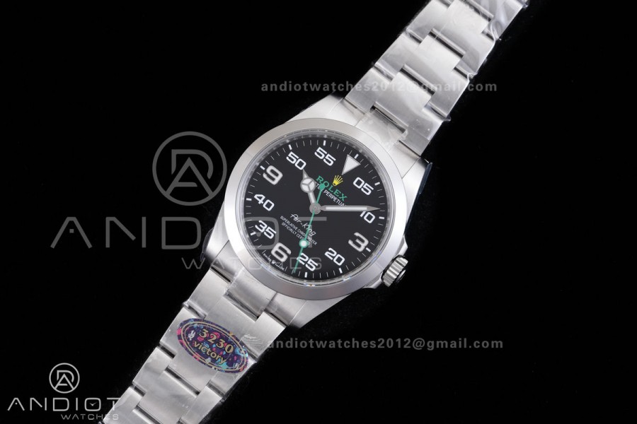 Air-King 126900 VF 1:1 Best Edition 904L Steel Black Dial on SS Bracelet DD3230