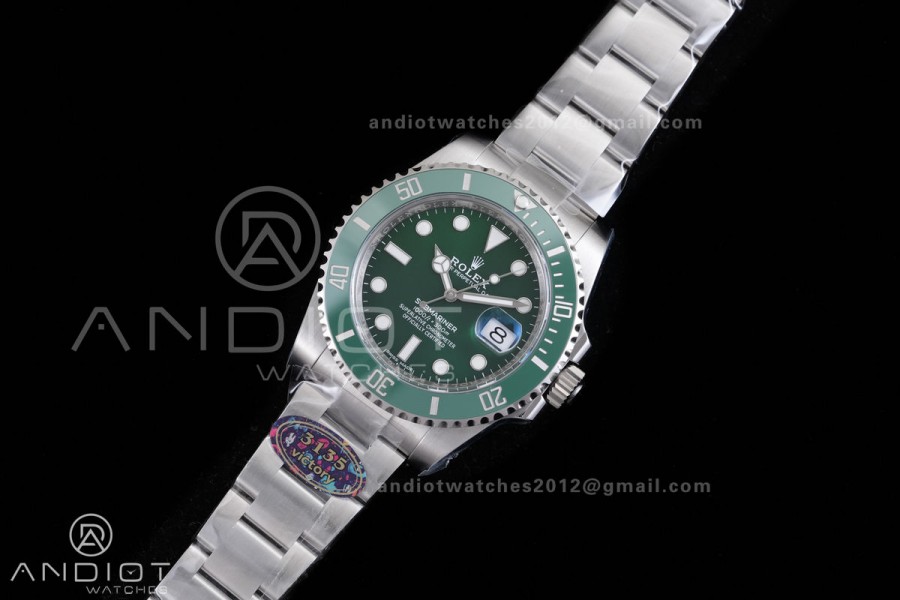 Submariner 116610 LV Green Ceramic VF 1:1 Best Edition 904L Steel on SS Bracelet DD3135