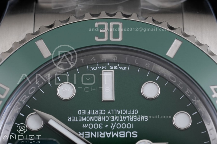 Submariner 116610 LV Green Ceramic VF 1:1 Best Edition 904L Steel on SS Bracelet DD3135
