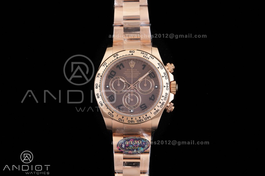 Daytona 116505 VF 1:1 Best Edition 904L Steel Chocolate Dial on RG Braclet DD4130