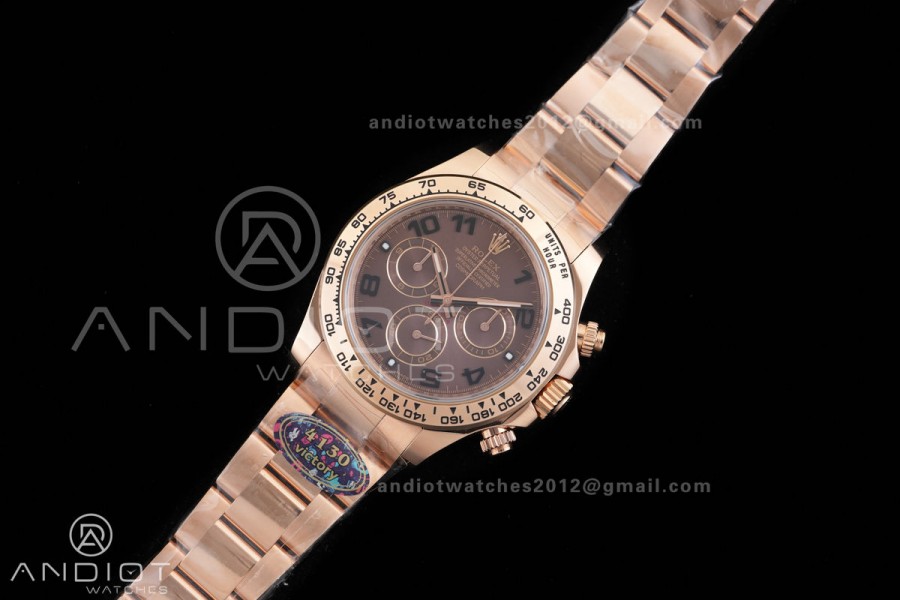 Daytona 116505 VF 1:1 Best Edition 904L Steel Chocolate Dial on RG Braclet DD4130