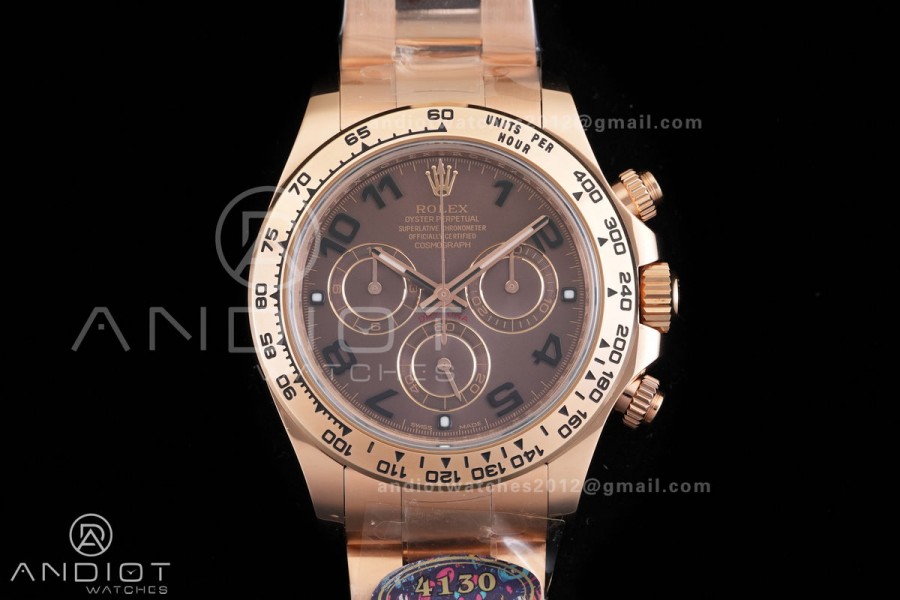 Daytona 116505 VF 1:1 Best Edition 904L Steel Chocolate Dial on RG Braclet DD4130