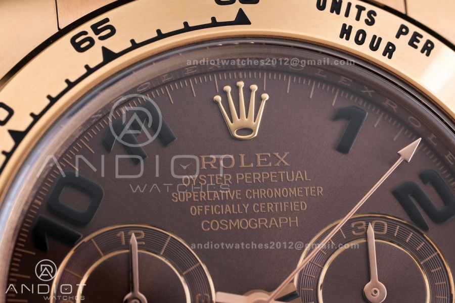 Daytona 116505 VF 1:1 Best Edition 904L Steel Chocolate Dial on RG Braclet DD4130