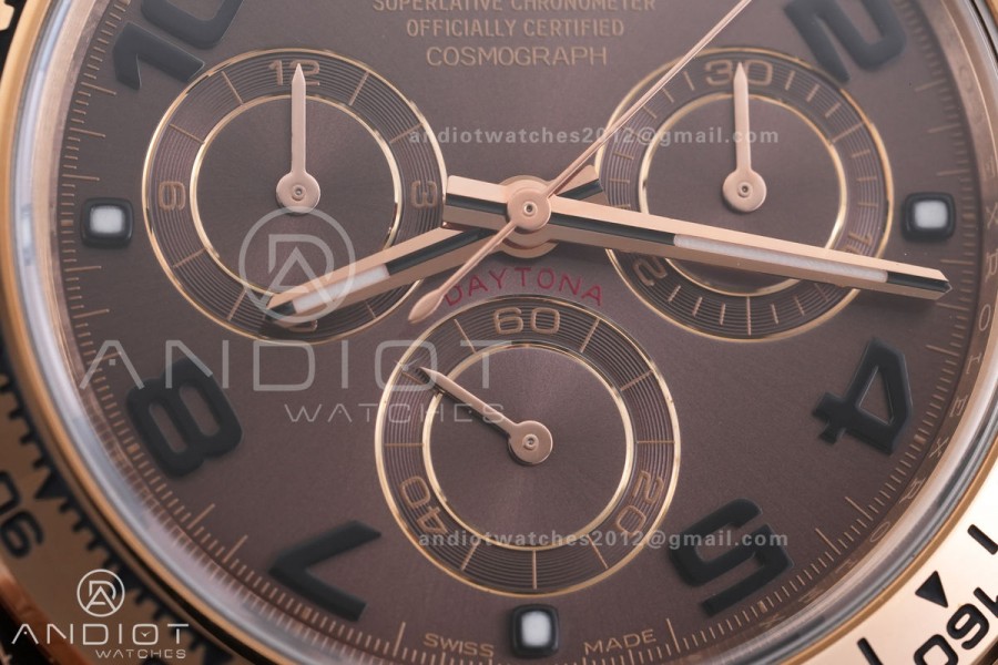 Daytona 116505 VF 1:1 Best Edition 904L Steel Chocolate Dial on RG Braclet DD4130