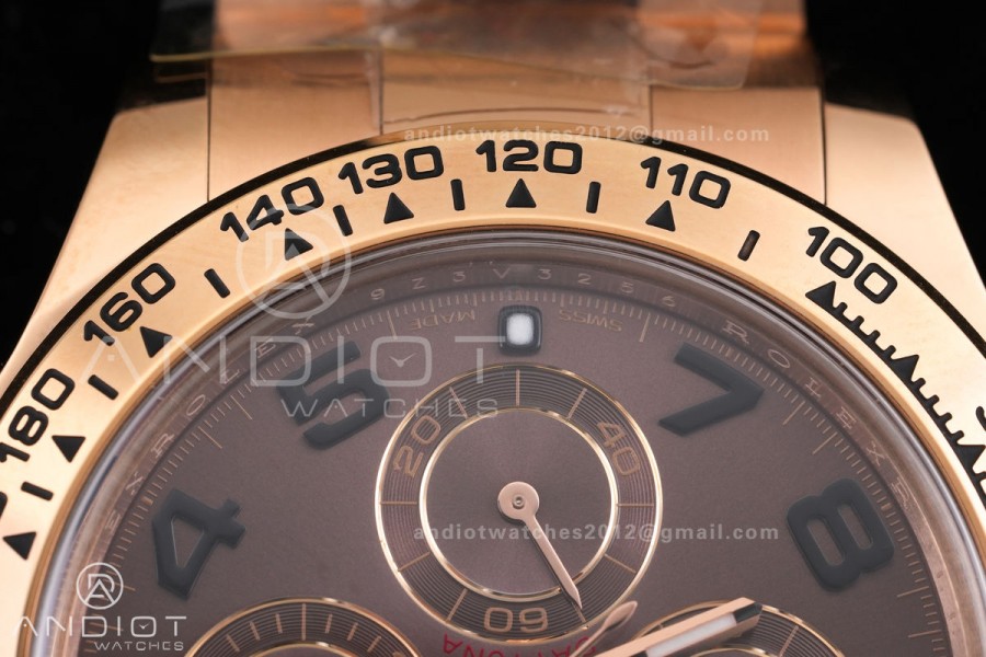 Daytona 116505 VF 1:1 Best Edition 904L Steel Chocolate Dial on RG Braclet DD4130