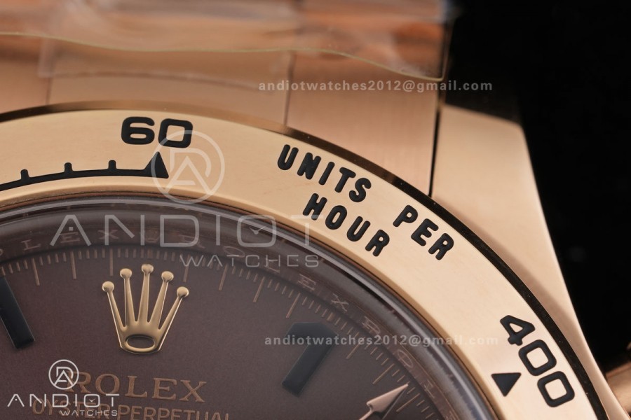 Daytona 116505 VF 1:1 Best Edition 904L Steel Chocolate Dial on RG Braclet DD4130