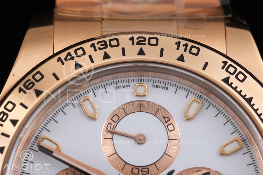 Daytona 116505 VF 1:1 Best Edition 904L Steel White Dial on RG Braclet DD4130