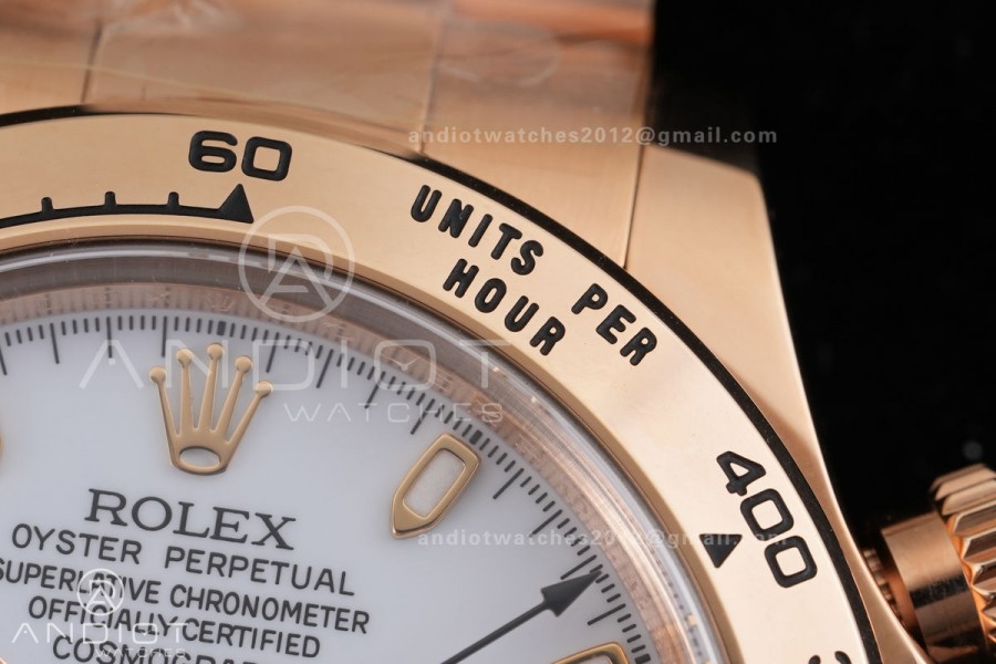 Daytona 116505 VF 1:1 Best Edition 904L Steel White Dial on RG Braclet DD4130