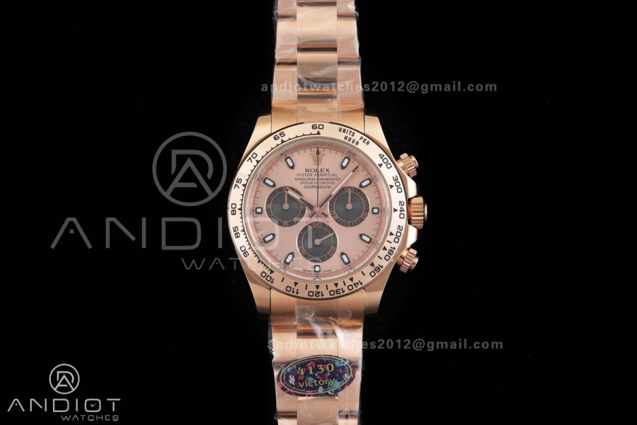 Daytona 116505 VF 1:1 Best Edition 904L Steel RG/Black Dial on RG Braclet DD4130