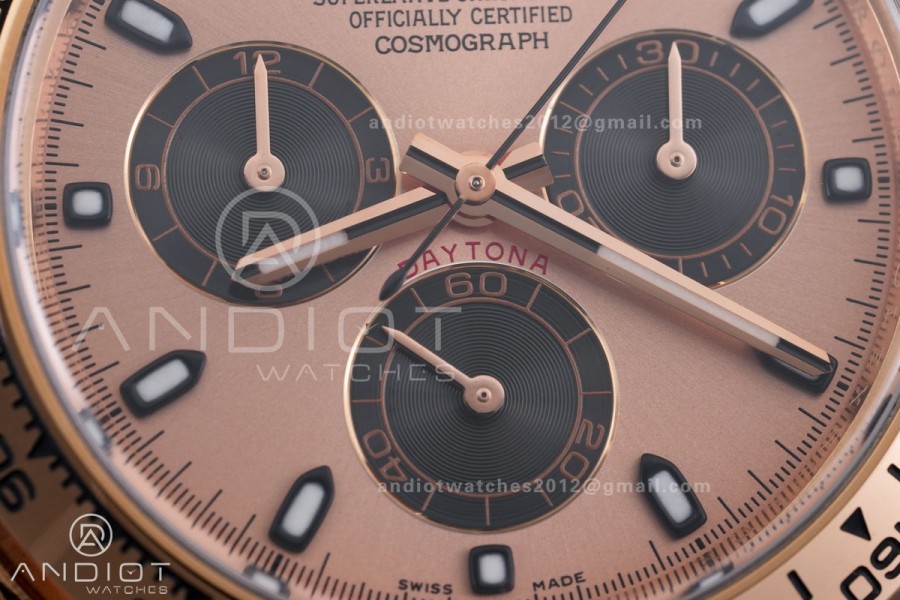 Daytona 116505 VF 1:1 Best Edition 904L Steel RG/Black Dial on RG Braclet DD4130