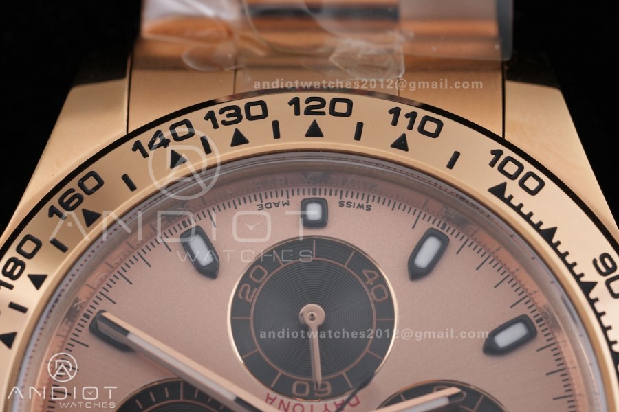 Daytona 116505 VF 1:1 Best Edition 904L Steel RG/Black Dial on RG Braclet DD4130