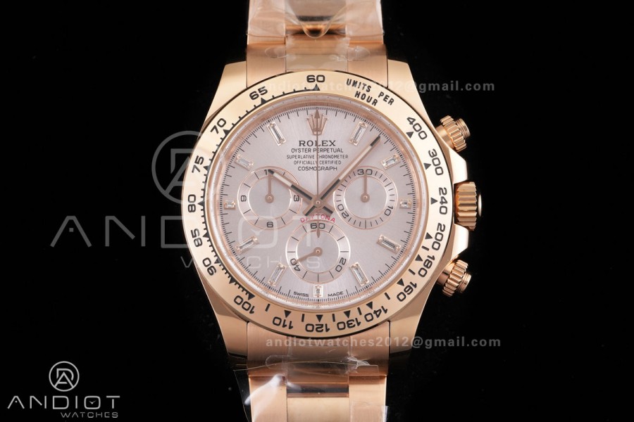 Daytona 116505 VF 1:1 Best Edition 904L Steel RG Crystal Dial on RG Braclet DD4130