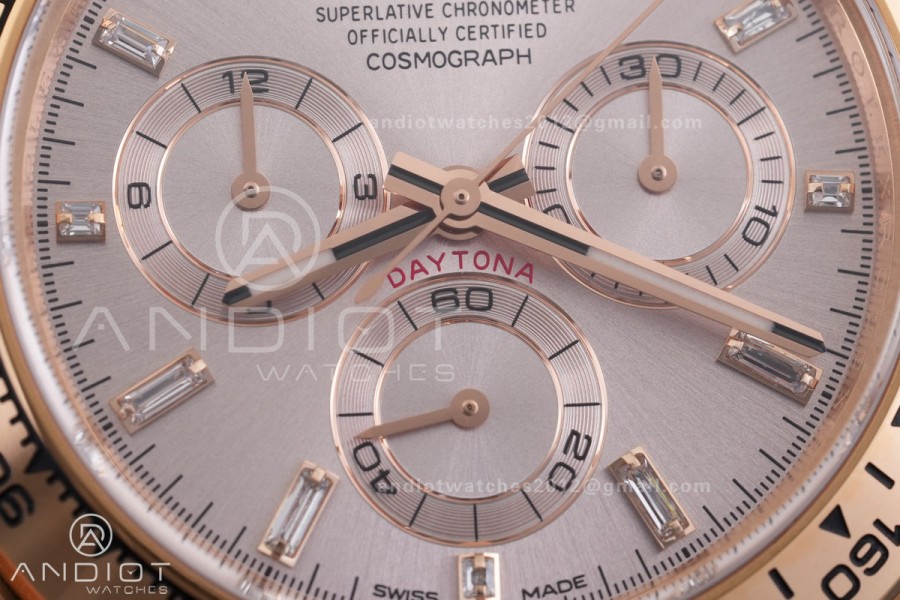 Daytona 116505 VF 1:1 Best Edition 904L Steel RG Crystal Dial on RG Braclet DD4130