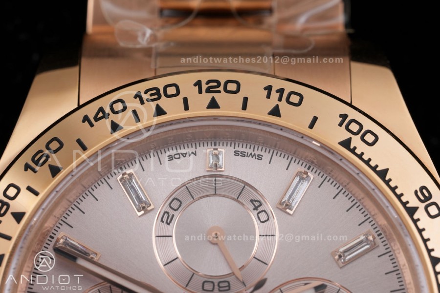 Daytona 116505 VF 1:1 Best Edition 904L Steel RG Crystal Dial on RG Braclet DD4130