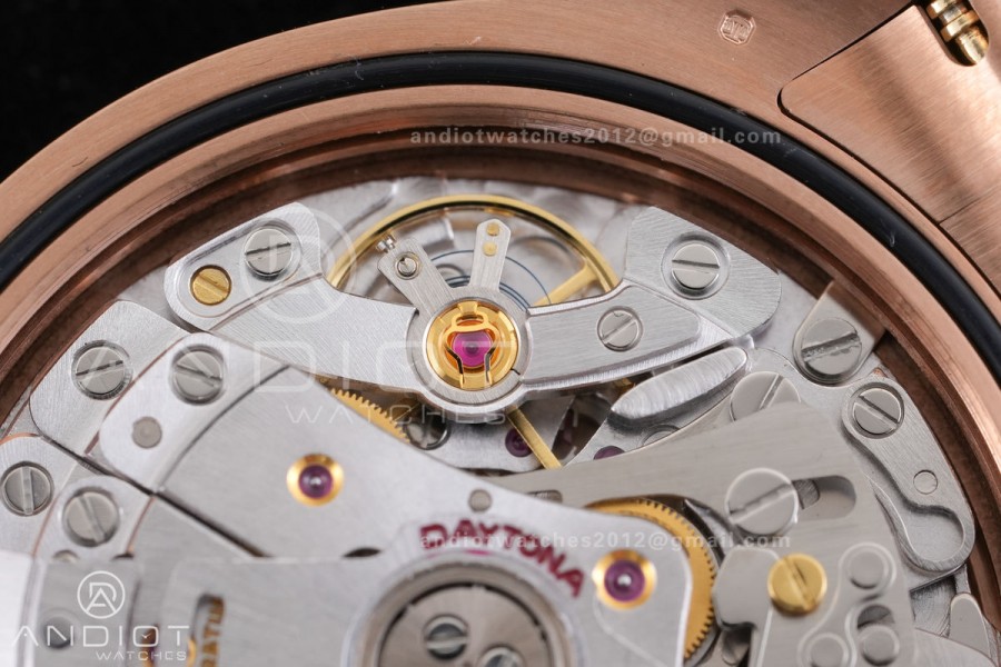 Daytona 116505 VF 1:1 Best Edition 904L Steel Black Diamonds Dial on RG Braclet DD4130