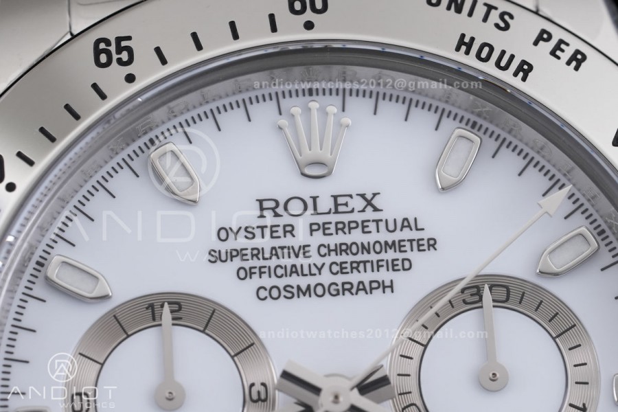 Daytona 116520 VF 1:1 Best Edition 904L Steel White Dial on SS Braclet DD4130