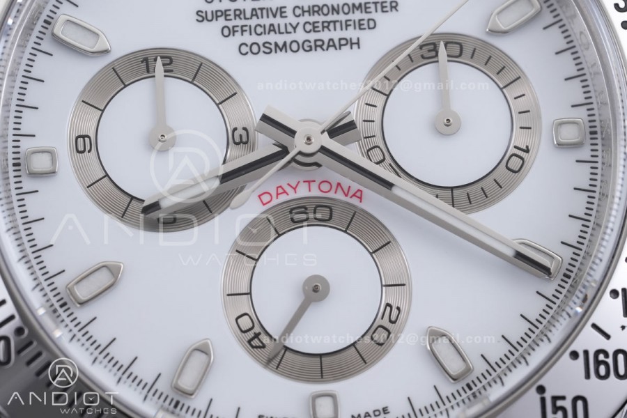 Daytona 116520 VF 1:1 Best Edition 904L Steel White Dial on SS Braclet DD4130