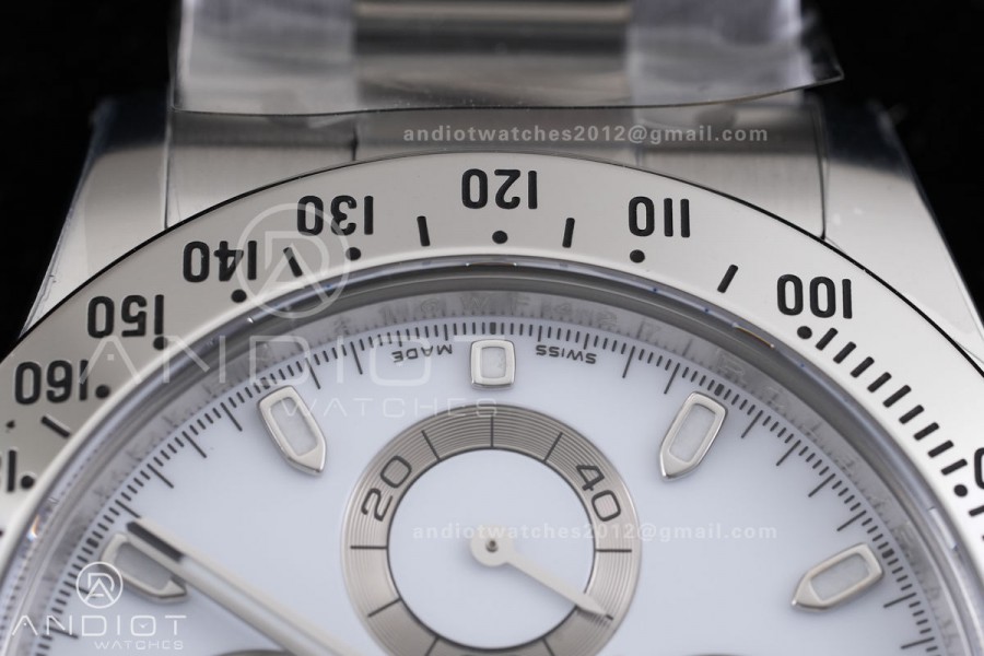 Daytona 116520 VF 1:1 Best Edition 904L Steel White Dial on SS Braclet DD4130
