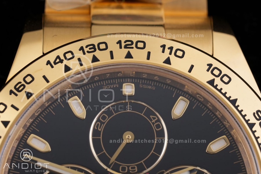 Daytona 116508 VF 1:1 Best Edition 904L Steel Black Stick Dial on YG Braclet DD4130