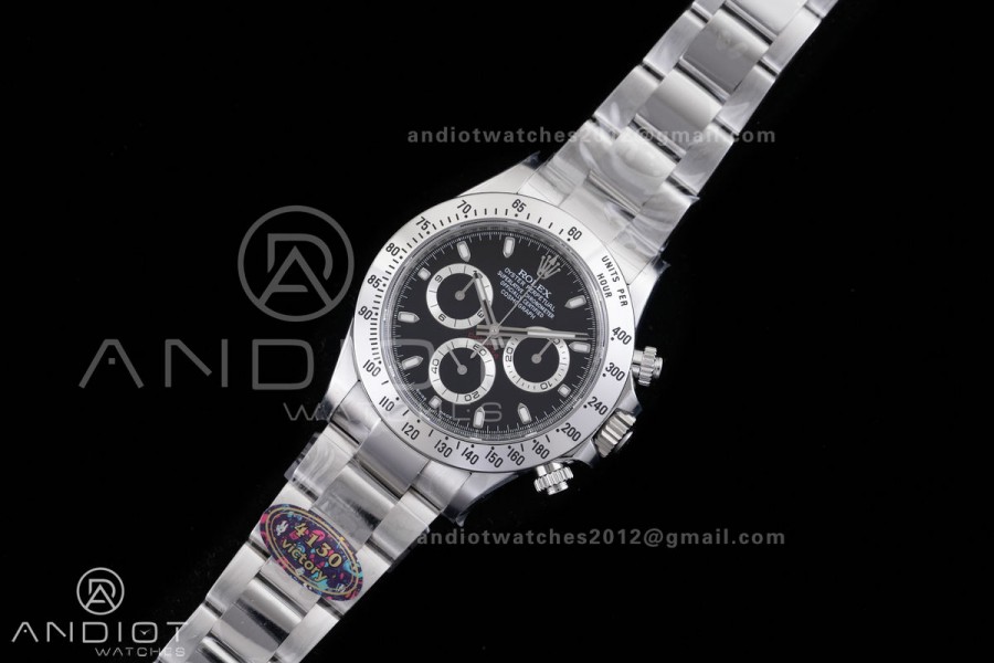 Daytona 116520 VF 1:1 Best Edition 904L Steel Black Dial on SS Braclet DD4130