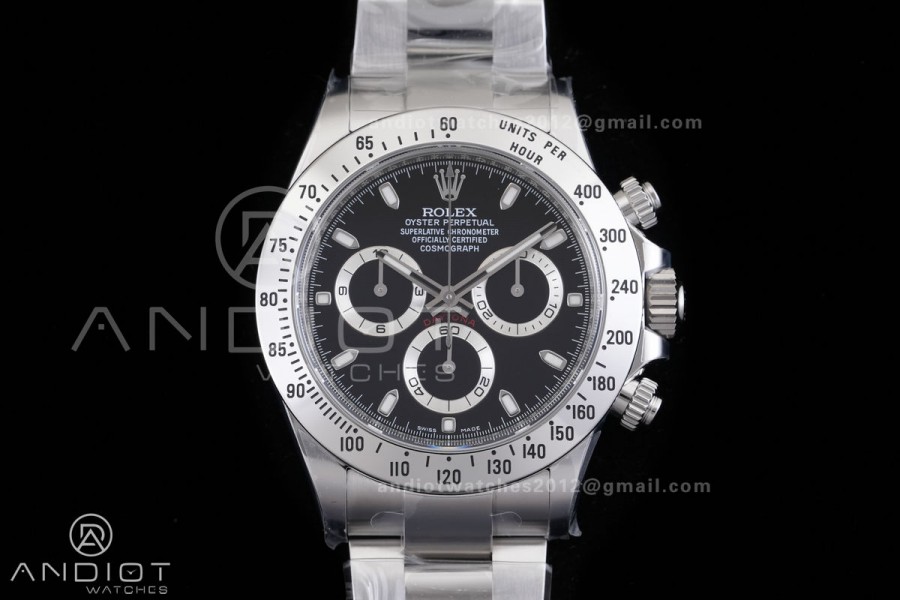 Daytona 116520 VF 1:1 Best Edition 904L Steel Black Dial on SS Braclet DD4130