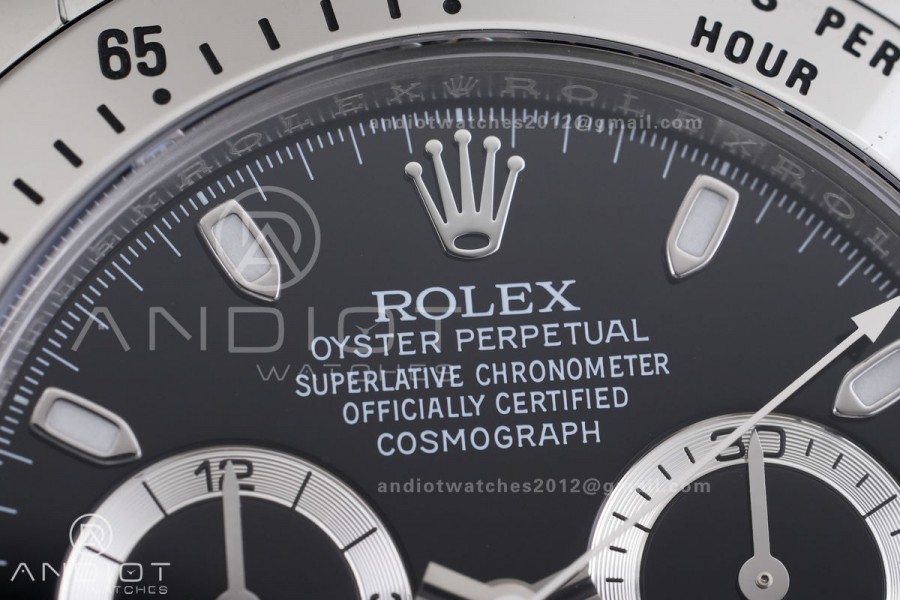 Daytona 116520 VF 1:1 Best Edition 904L Steel Black Dial on SS Braclet DD4130