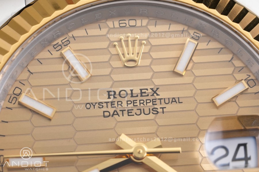 DateJust 41 126333 SS/YG VF 1:1 Best Edition 904L Steel YG Textured Dial on SS/YG Oyster Bracelet DD3235