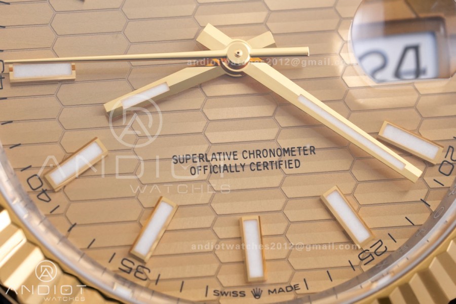 DateJust 41 126333 SS/YG VF 1:1 Best Edition 904L Steel YG Textured Dial on SS/YG Oyster Bracelet DD3235