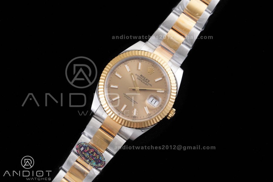 DateJust 41 126333 SS/YG VF 1:1 Best Edition 904L Steel YG Stick Dial on SS/YG Oyster Bracelet DD3235