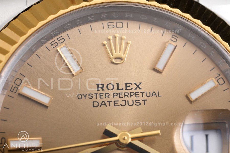 DateJust 41 126333 SS/YG VF 1:1 Best Edition 904L Steel YG Stick Dial on SS/YG Oyster Bracelet DD3235