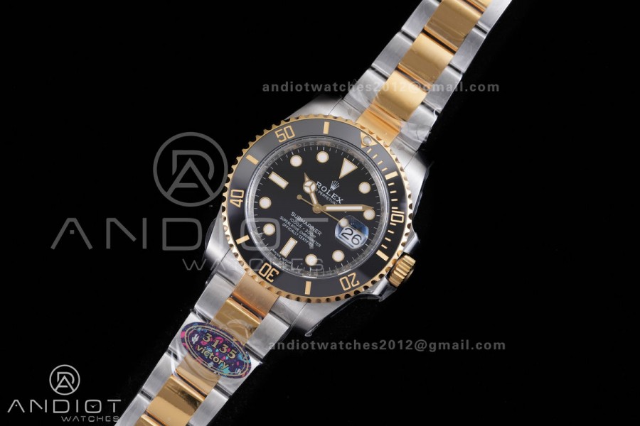 Submariner 116613 LN Black Ceramic VF 1:1 Best Edition 904L Steel on SS/YG Bracelet DD3135