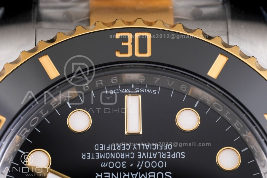 Submariner 116613 LN Black Ceramic VF 1:1 Best Edition 904L Steel on SS/YG Bracelet DD3135