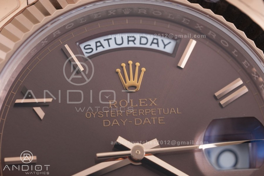 DayDate 40mm 228235 VSF Gain Weight V2 1:1 Best Edition Brown Roman Dial on President Bracelet VS3255