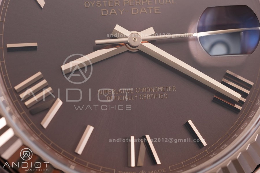 DayDate 40mm 228235 VSF Gain Weight V2 1:1 Best Edition Brown Roman Dial on President Bracelet VS3255