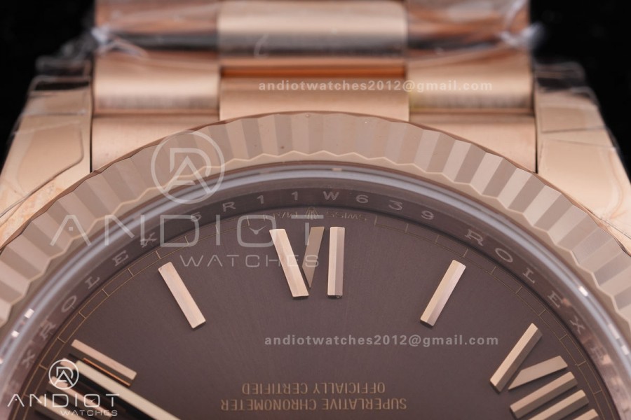 DayDate 40mm 228235 VSF Gain Weight V2 1:1 Best Edition Brown Roman Dial on President Bracelet VS3255