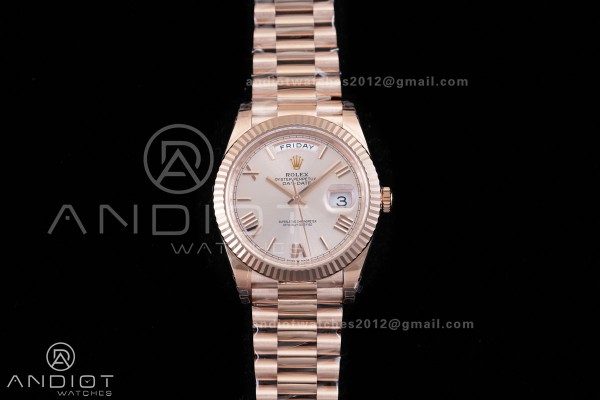 DayDate 40MM 228235 Gain Weight V2 VSF 1:1 Best Edition RG Roman Dial on President Bracelet VS3255