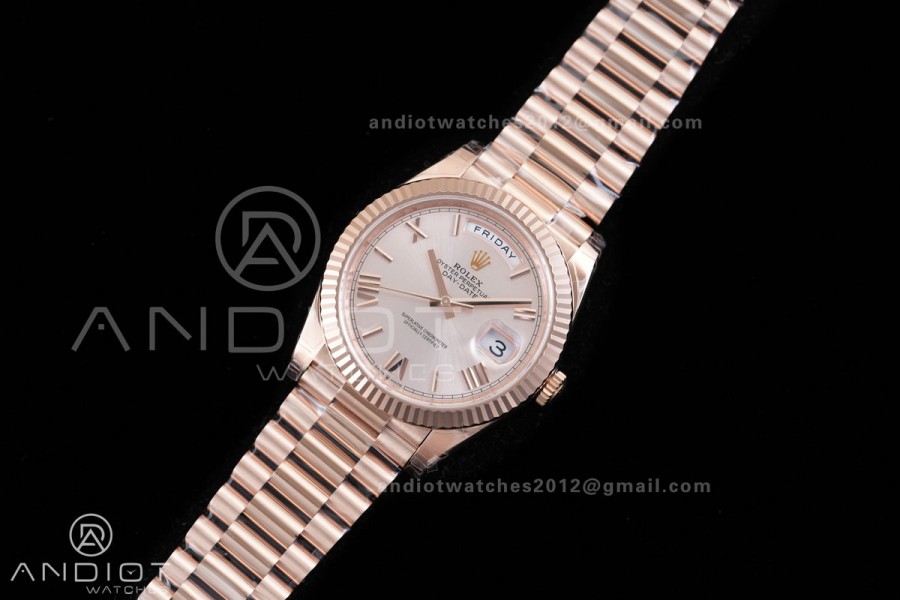 DayDate 40MM 228235 Gain Weight V2 VSF 1:1 Best Edition RG Roman Dial on President Bracelet VS3255