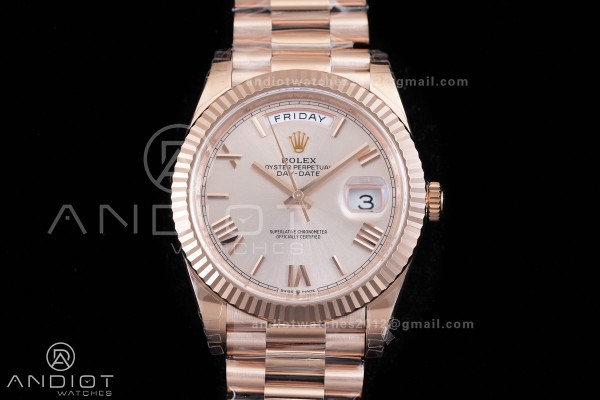 DayDate 40MM 228235 Gain Weight V2 VSF 1:1 Best Edition RG Roman Dial on President Bracelet VS3255
