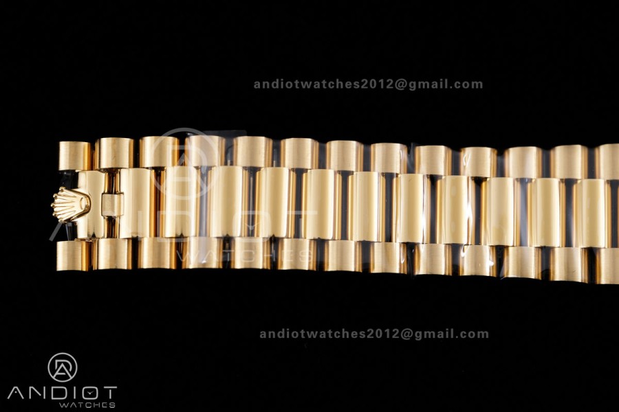 Day Date 228238 40mm Gain Weight V2 VSF 1:1 Best Edition Green Dial Roman Marker On YG President Bracelet DD3255