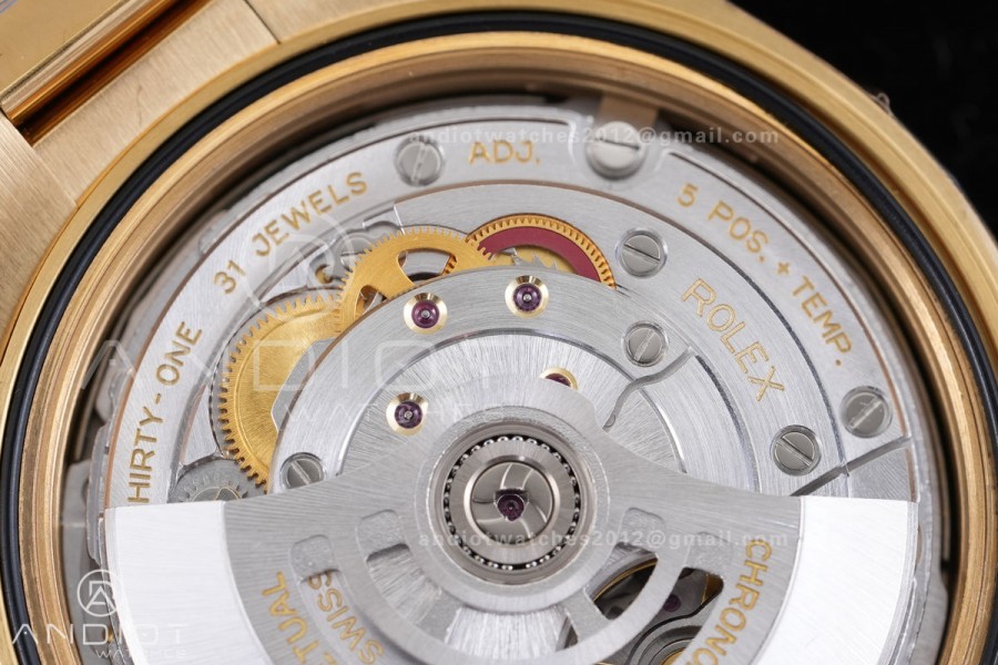 Day Date 228238 40mm Gain Weight V2 VSF 1:1 Best Edition Black Dial T Diamond Marker On YG President Bracelet DD3255