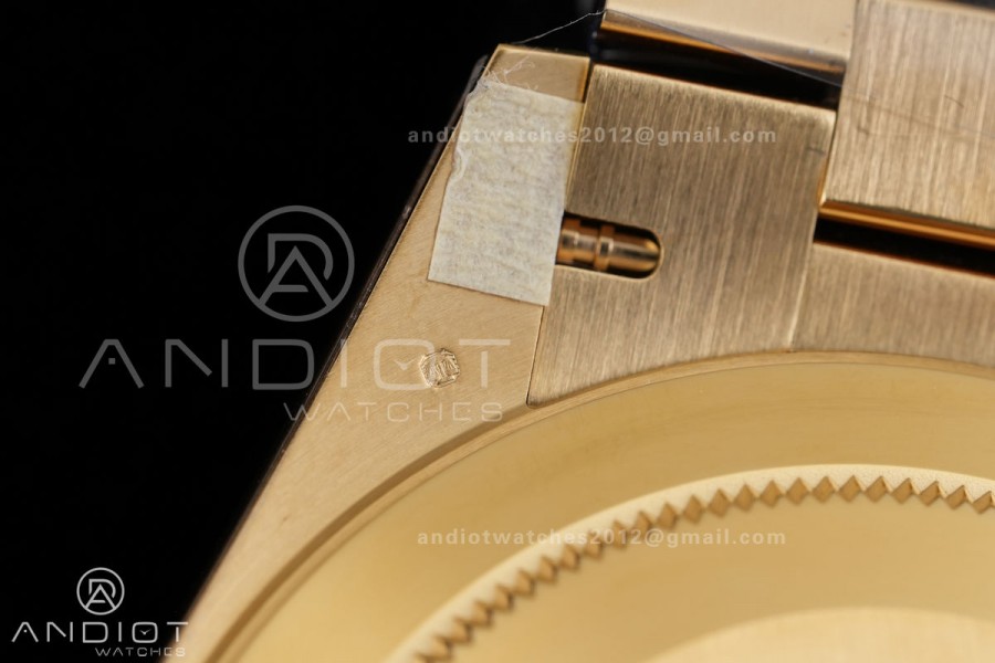 Day Date 228238 40mm Gain Weight V2 VSF 1:1 Best Edition Black Dial T Diamond Marker On YG President Bracelet DD3255