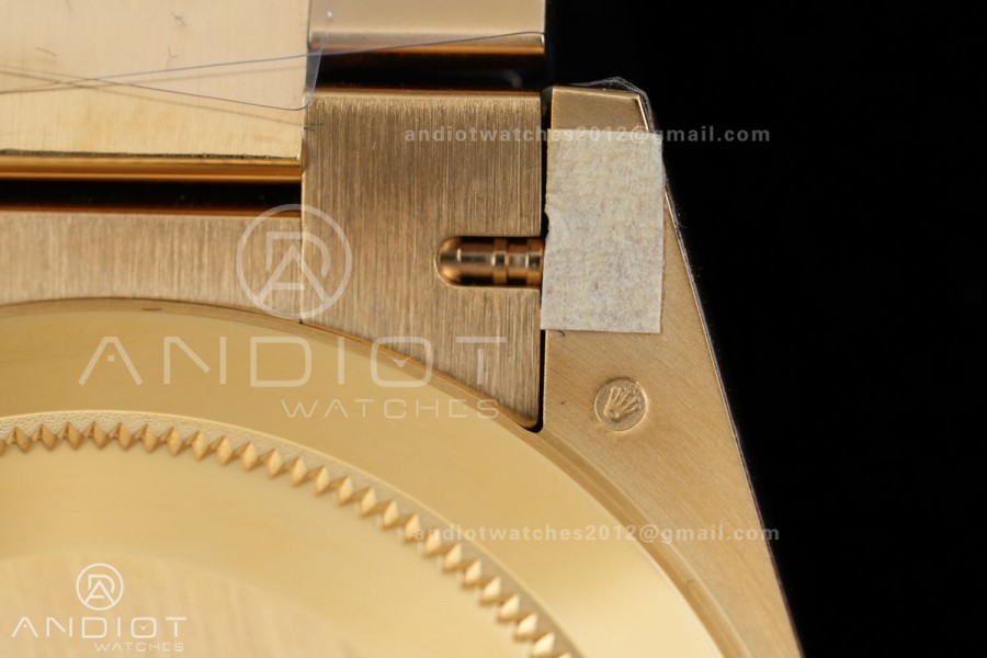 Day Date 228238 40mm Gain Weight V2 VSF 1:1 Best Edition Black Dial T Diamond Marker On YG President Bracelet DD3255