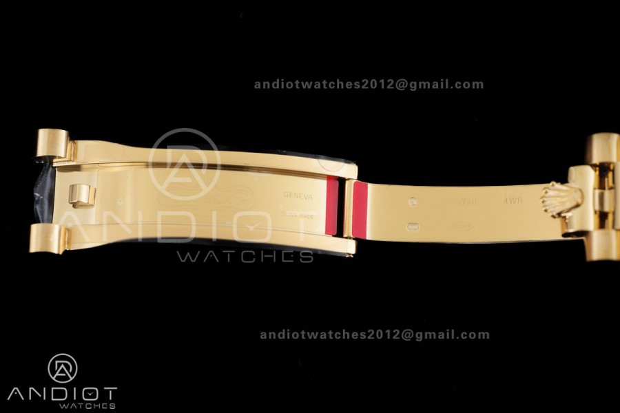 Day Date 228238 40mm Gain Weight V2 VSF 1:1 Best Edition Black Dial T Diamond Marker On YG President Bracelet DD3255