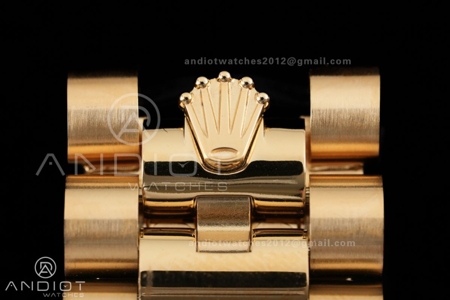 Day Date 228238 40mm Gain Weight V2 VSF 1:1 Best Edition Black Dial T Diamond Marker On YG President Bracelet DD3255