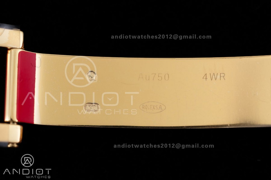 Day Date 228238 40mm Gain Weight V2 VSF 1:1 Best Edition Black Dial T Diamond Marker On YG President Bracelet DD3255