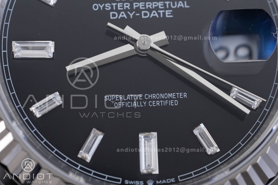 Day Date 228239 40mm Gain Weight V2 VSF 1:1 Best Edition Black Dial T Diamond Marker On President Bracelet DD3255